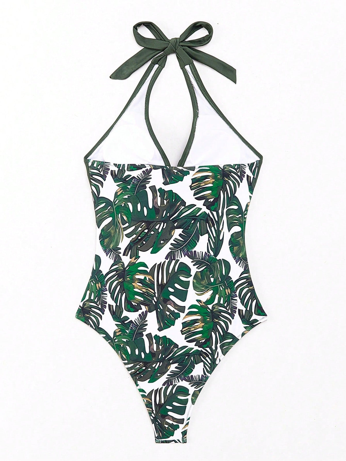 Costume Intero Da Donna Con Stampa Vegetale